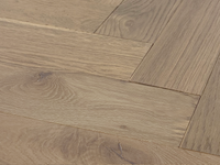 Lago Collection - Herringbone Ampola European Oak Smoked Wire-brushed Herringbone - Image 1