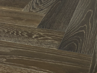 Lago Collection - Herringbone Moro European Oak Smoked Wire-brushed Herringbone - Image 1